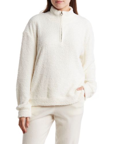 Honeydew Intimates Comfort Queen Quarter Zip Pullover - White