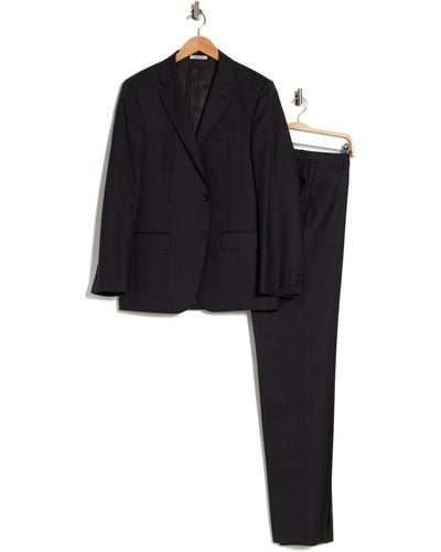 Hickey Freeman Solid Classic Fit Two-button Suit In Charcoal At Nordstrom Rack - Multicolor