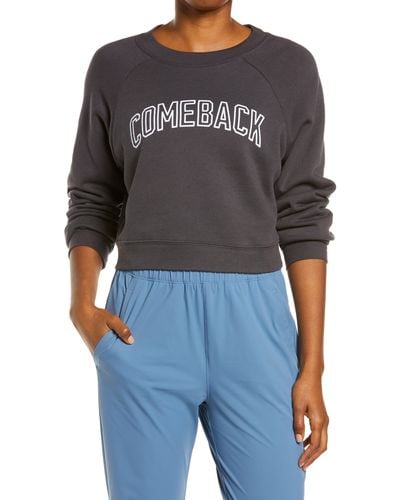 Fourlaps Comeback Crop Sweatshirt - Black