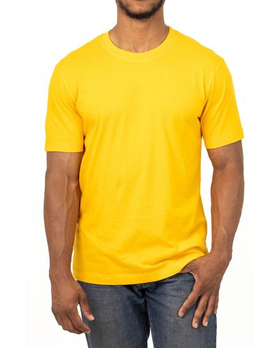 VELLAPAIS Calista Crewneck Cotton T-shirt - Yellow