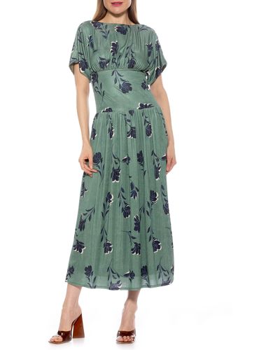 Alexia Admor Luna Dolman Sleeve Maxi Dress - Green