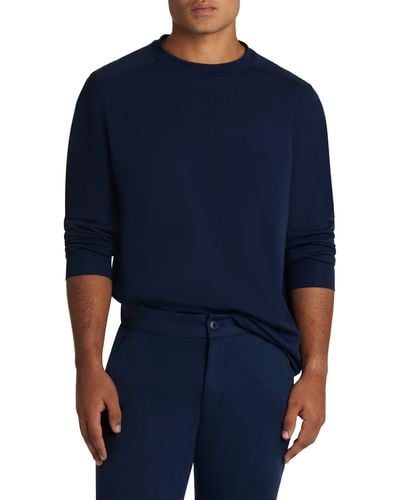 Bugatchi Comfort Long Sleeve T-shirt - Blue