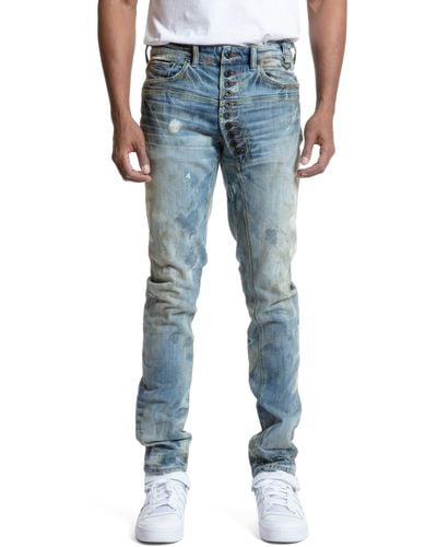 PRPS Hansel Distressed Skinny Fit Jeans - Blue