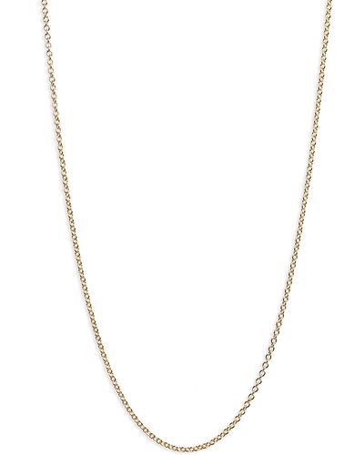 Bony Levy 14k Gold Rolo Chain Necklace - White