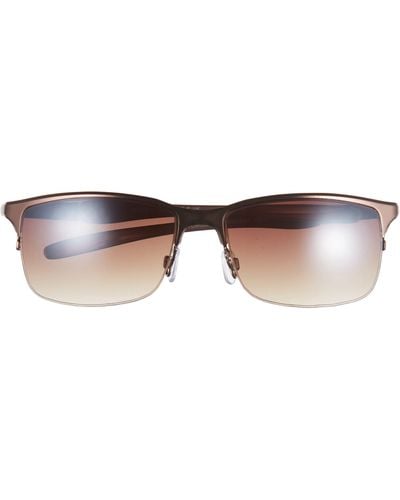 Vince Camuto 62mm Half Rim Sunglasses - White