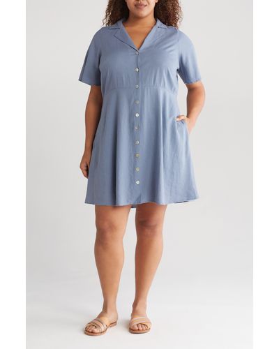 Madewell Kacie Mini Shirtdress - Blue