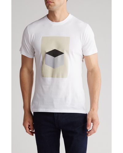 T.R. Premium Abstract Graphic Print T-shirt - White