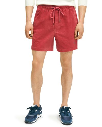 Brooks Brothers Stretch Corduroy Shorts - Red