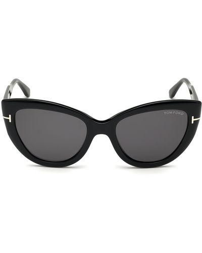Tom Ford Anya 55mm Cat Eye Sunglasses - Black