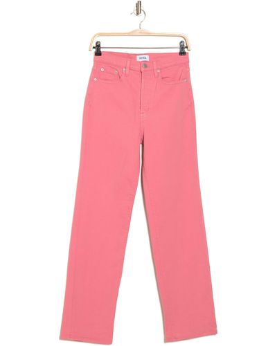 Pistola Cassie High Waist Straight Leg Jeans - Pink