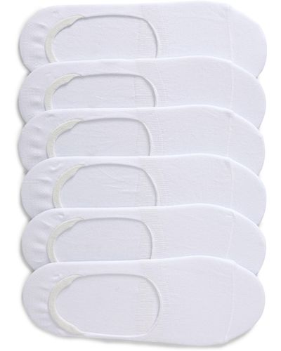 Nordstrom 6-pack No Show Liner Socks - White