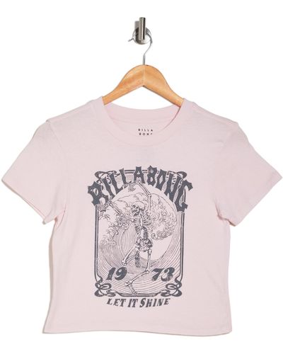 Billabong No Drama Cotton Crop Baby T-shirt - Pink