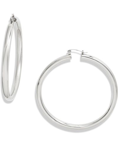 THE KNOTTY ONES Extra Large Hoop Earrings - White