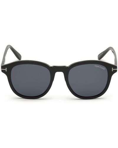 Tom Ford Jameson 52mm Round Sunglasses - Black