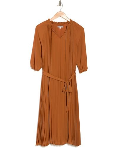 Nanette Lepore Crepe Chiffon Dress - Brown