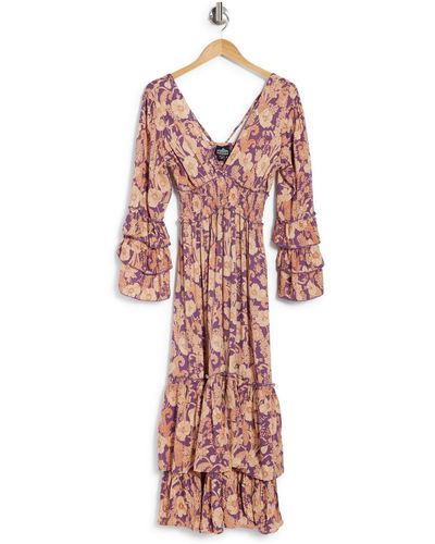 Angie Twist Front Maxi Dress In Beige At Nordstrom Rack - Natural