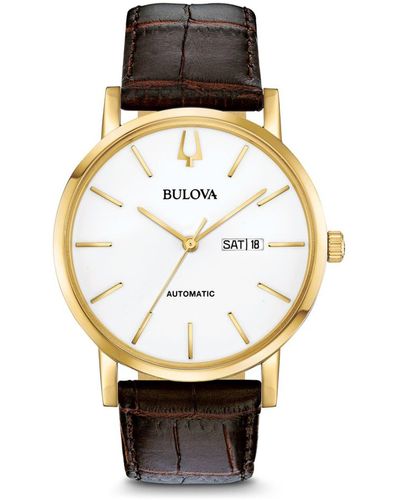Bulova American Clipper Bracelet Watch - Brown