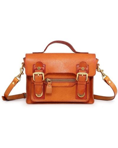 Old Trend Aster Mini Leather Satchel - Orange