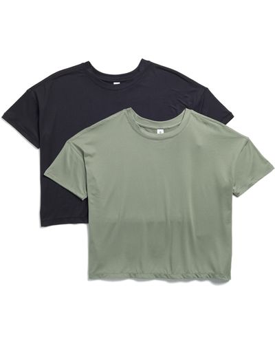 90 Degrees 2-pack Deluxe Cropped T-shirts - Multicolor