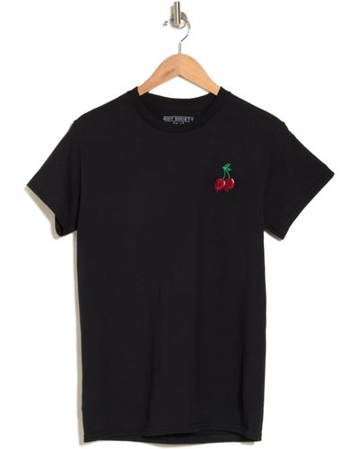 Riot Society Cherry Skulls Cotton Graphic T-shirt - Black