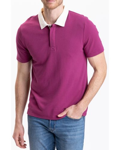 Threads For Thought Ashby Short Sleeve Polo - Purple