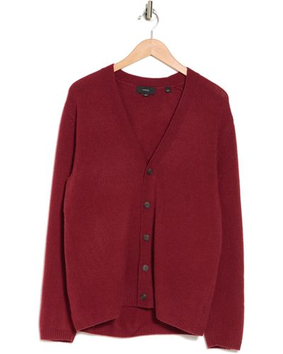 Vince Plush Cashmere Cardigan In Vermouth At Nordstrom Rack - Red