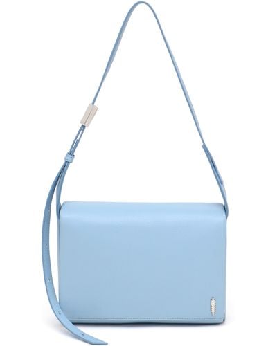 thacker Jennie Flap Leather Shoulder Bag - Blue