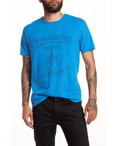 Rainforest North Coast Trail Graphic T-shirt - Blue