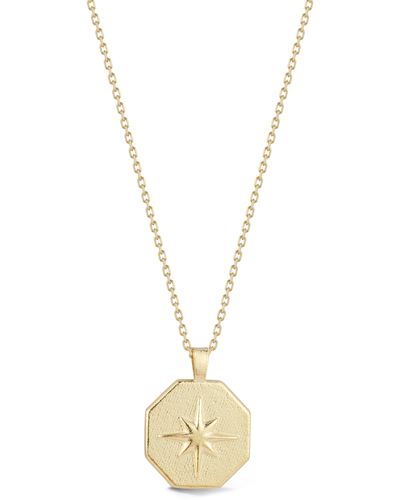 Ember Fine Jewelry 14k Gold Medallion Pendant Necklace - Metallic