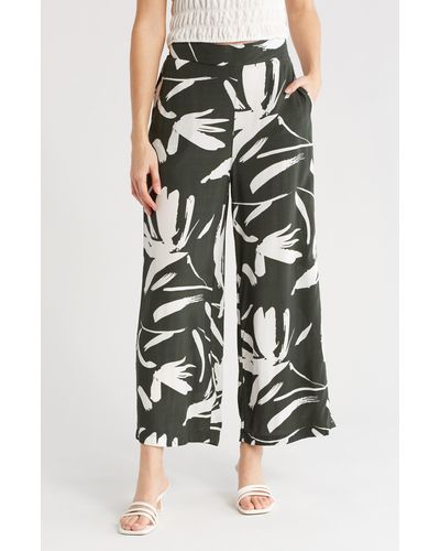 Tahari Ankle Crop Wide Leg Palazzo Pants - Multicolor