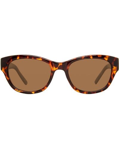 Eddie Bauer 51mm Oval Polarized Sunglasses - Brown