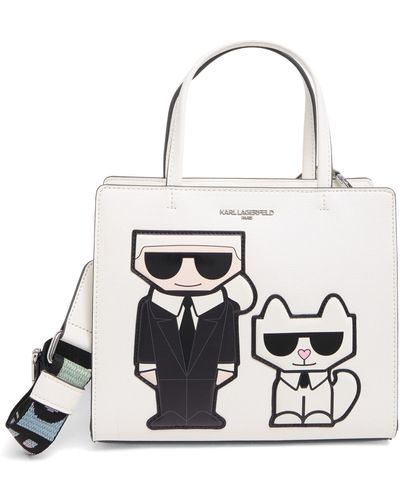 Karl Lagerfeld Maybelle Satchel Bag - White