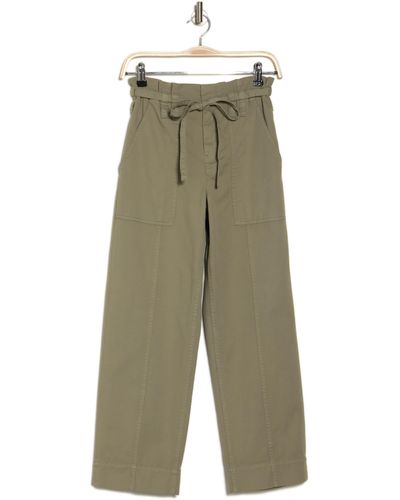 A.L.C. Augusta Straight Leg Paperbag Ankle Pants - Green