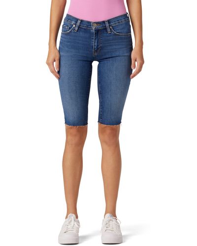 Hudson Jeans Amelia Cutoff Denim Knee Shorts - Blue