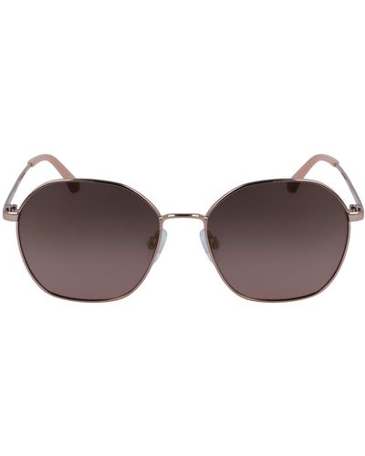 Cole Haan 53mm Round Sunglasses - Brown