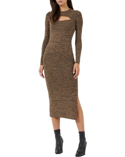 French Connection Sweeter Cutout Sweater Dress - Natural