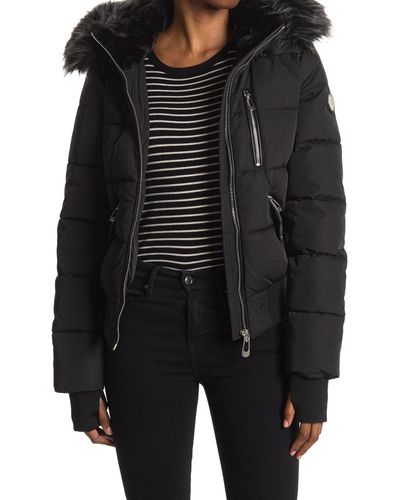 Noize Vic Heavyweight Bomber Jacket In Black At Nordstrom Rack