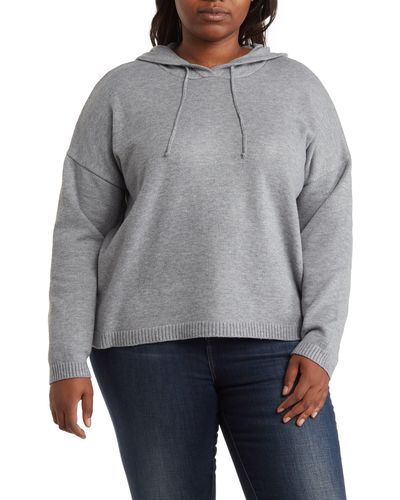 Sweet Romeo Hooded Pullover Sweater - Gray