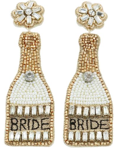 Panacea Bride Bottle Drop Earrings - Metallic