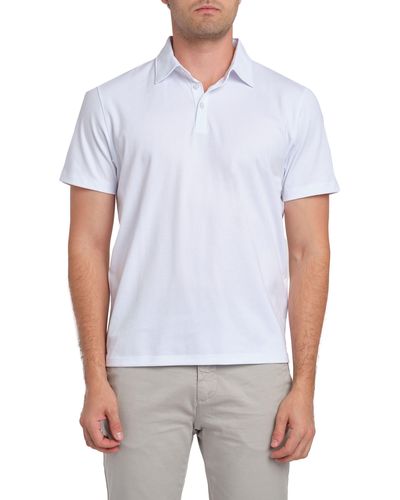 Zachary Prell Stretch Knit Polo - White