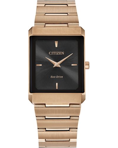 Citizen Eco-drive Square Bracelet Watch - Black