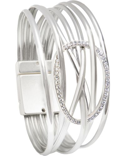 Saachi Crystal Adorned Bracelet - White