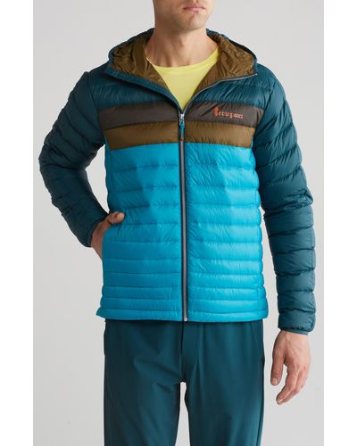 COTOPAXI Fuego Water Resistant 800 Fill Power Down Hooded Jacket - Blue