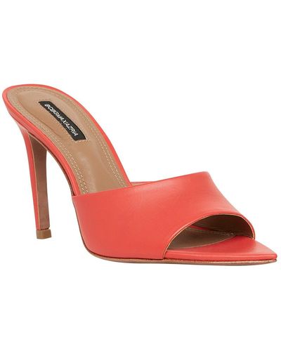 BCBGMAXAZRIA Dana Leather Slide Sandal - Red