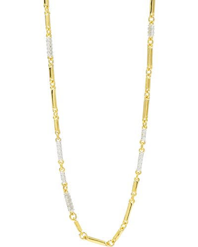 Freida Rothman Radiance Cubic Zirconia Chain Necklace - Metallic