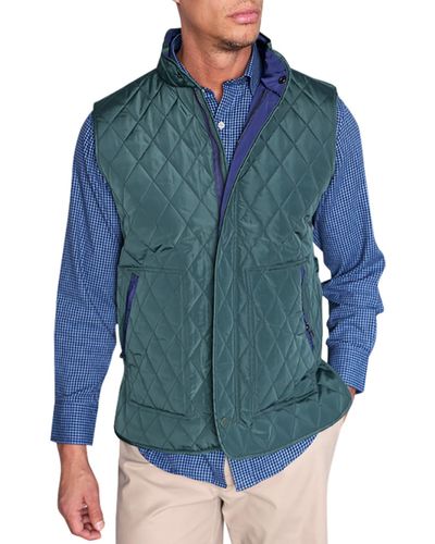Tailorbyrd Classic Quilted Vest In Hunter At Nordstrom Rack - Blue