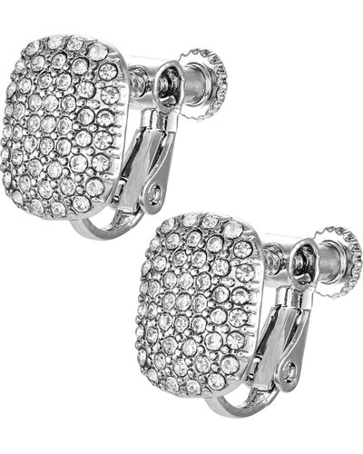 Tahari Crystal Pavé Stud Earrings - Metallic
