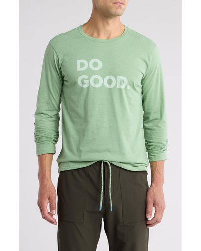 COTOPAXI Do Good Organic Cotton Blend Long Sleeve T-shirt - Green