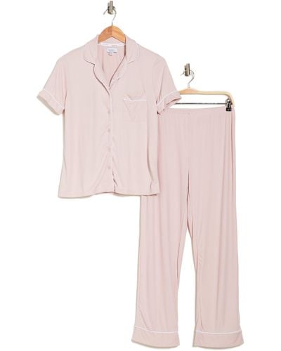 Nicole Miller Ribbed Pajamas - Pink