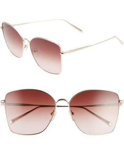 Longchamp Roseau 60mm Gradient Square Sunglasses - White